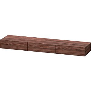 Duravit DuraStyle étagère tiroir DS827302121 180 x 44 cm, 3 tiroirs, noyer foncé, avec support console