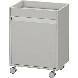 Duravit Ketho roll container KT2530R0707 50x36x67cm, door on the right, concrete gray matt