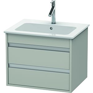 Ketho Duravit vasque KT642800707 60 x 47,5 cm, gris béton mat, 2 tiroirs, suspendu