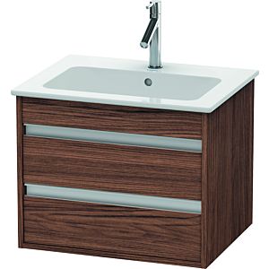 Ketho Duravit vasque KT642802121 60 x 47,5 cm, noyer foncé, 2 tiroirs, suspendu