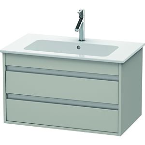 Ketho Duravit vasque KT642900707 80 x 47,5 cm, gris béton mat, 2 tiroirs, suspendu