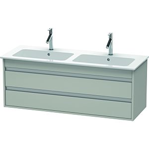 Ketho Duravit vasque KT643200707 127x47,5x48cm, 2 tiroirs, suspendu, gris béton mat