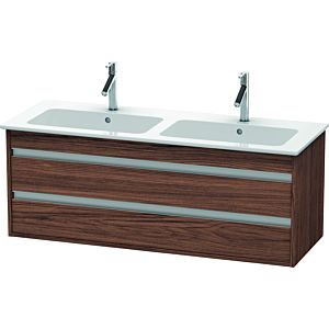 Duravit Ketho Waschtisch-Unterschrank KT643202121 127x47,5x48cm, 2 Schubkästen, wandhängend, nussbaum dunkel