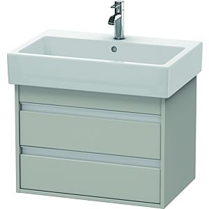 Duravit Ketho Waschtisch-Unterschrank KT662400707 65 x 44 cm, betongrau matt, 2 Schubkästen, wandhängend