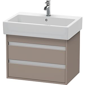 Duravit Ketho Waschtisch-Unterschrank KT662404343 65 x 44 cm, basalt matt, 2 Schubkästen, wandhängend