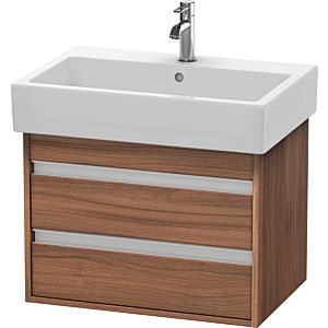 Duravit Ketho Waschtisch-Unterschrank KT662407979 65 x 44 cm, nussbaum natur, 2 Schubkästen, wandhängend
