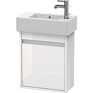 Ketho Duravit vasque KT6629L2222 45x22,5x55cm, suspendu, porte à gauche, blanc brillant