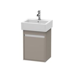Ketho Duravit vasque KT6630R4343 40x32x55cm, suspendu, porte à droite, basalte mat