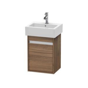 Ketho Duravit vasque KT6630R7979 40x32x55cm, suspendu, porte à droite, noyer naturel