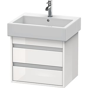 Ketho Duravit vasque KT663602222 55 x 44 cm, blanc brillant, 2 tiroirs, suspendu