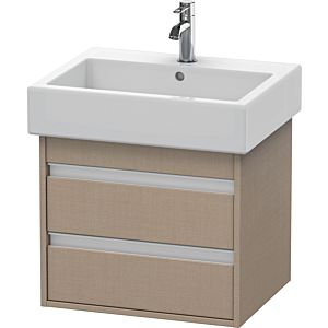 Ketho Duravit vasque KT663607575 55 x 44 cm, lin, 2 tiroirs, suspendu
