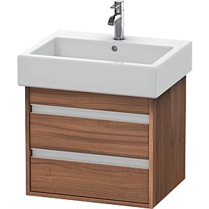 Ketho Duravit vasque KT663607979 55 x 44 cm, noyer naturel, 2 tiroirs, suspendu