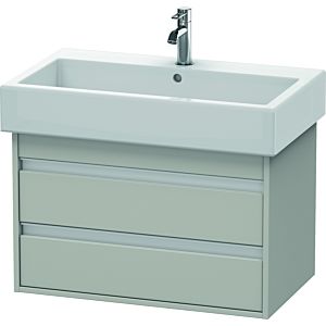 Duravit Ketho Waschtisch-Unterschrank KT663700707 75 x 44 cm, betongrau matt, 2 Schubkästen, wandhängend