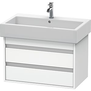 Duravit Ketho Waschtisch-Unterschrank KT663701818 75 x 44 cm, weiß matt, 2 Schubkästen, wandhängend