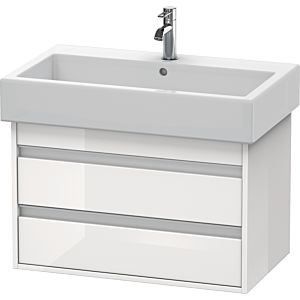 Duravit Ketho vanity unit KT663702222 75 x 44 cm, white high gloss, 2 drawers, wall-hung