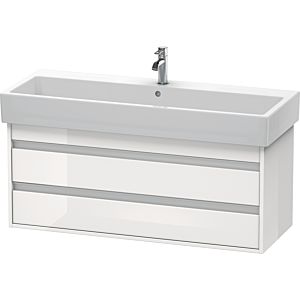 Ketho Duravit vasque KT663902222 115 x 44 cm, blanc brillant, 2 tiroirs, suspendu