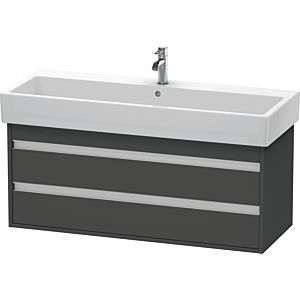 Duravit Ketho Waschtisch-Unterschrank KT663904949 115 x 44 cm, graphit matt, 2 Schubkästen, wandhängend