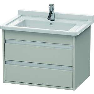 Duravit Ketho Waschtisch-Unterschrank KT664300707 65 x 45,5 cm, betongrau matt, 2 Schubkästen, wandhängend
