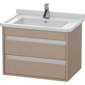 Duravit Ketho Waschtisch-Unterschrank KT664307575 65 x 45,5 cm, leinen, 2 Schubkästen, wandhängend