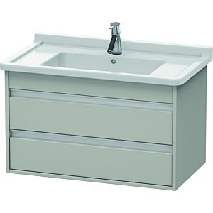 Ketho Duravit vasque KT664400707 80 x 45,5 cm, gris béton mat, 2 tiroirs, suspendu