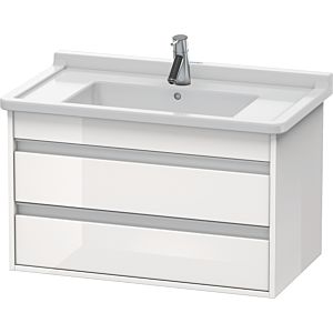 Ketho Duravit vasque KT664402222 80 x 45,5 cm, blanc brillant, 2 tiroirs, suspendu