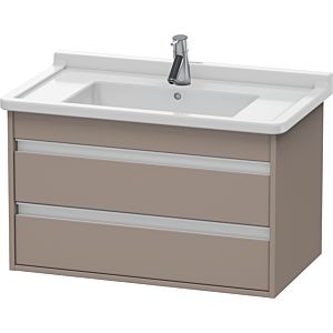 Duravit Ketho Waschtisch-Unterschrank KT664404343 80 x 45,5 cm, basalt matt, 2 Schubkästen, wandhängend