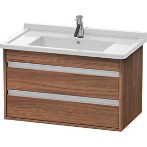 Ketho Duravit vasque KT664407979 80 x 45,5 cm, noyer naturel, 2 tiroirs, suspendu