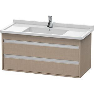 Duravit Ketho Waschtisch-Unterschrank KT664507575 100 x 45,5 cm, leinen, 2 Schubkästen, wandhängend