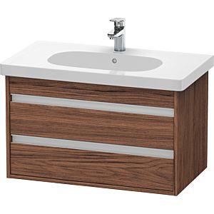 Duravit Ketho Waschtisch-Unterschrank KT664702121 80 x 45,5 cm, nussbaum dunkel, 2 Schubkästen, wandhängend