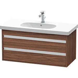 Duravit Ketho Waschtisch-Unterschrank KT664802121 100 x 45,5 cm, nussbaum dunkel, 2 Schubkästen, wandhängend