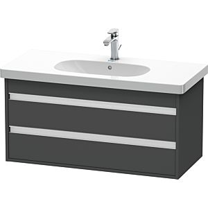 Duravit Ketho vanity unit KT664804949 100 x 45.5 cm, matt graphite, 2 drawers, wall-hung