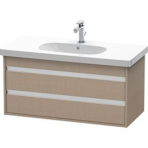 Duravit Ketho Waschtisch-Unterschrank KT664807575 100 x 45,5 cm, leinen, 2 Schubkästen, wandhängend