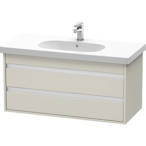 Duravit Ketho Waschtisch-Unterschrank KT664809191 100 x 45,5 cm, Taupe, 2 Schubkästen, wandhängend