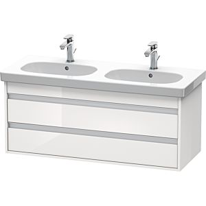 Duravit Ketho Waschtisch-Unterschrank KT664902222 115 x 45,5 cm, weiß hochglanz, 2 Schubkästen, wandhängend