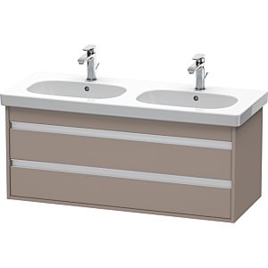 Duravit Ketho Waschtisch-Unterschrank KT664904343 115 x 45,5 cm, basalt matt, 2 Schubkästen, wandhängend