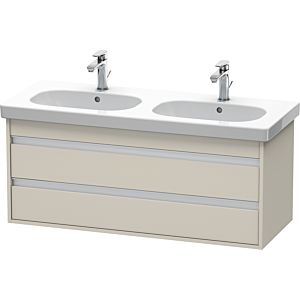 Duravit Ketho Waschtisch-Unterschrank KT664909191 115 x 45,5 cm, Taupe, 2 Schubkästen, wandhängend