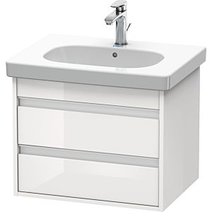 Duravit Ketho Waschtisch-Unterschrank KT665002222 60 x 45,5 cm, weiß hochglanz, 2 Schubkästen, wandhängend