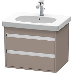 Duravit Ketho Waschtisch-Unterschrank KT665004343 60 x 45,5 cm, basalt matt, 2 Schubkästen, wandhängend