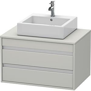 Duravit Ketho vanity unit KT665400707 80 x 42.6 x 55 cm, concrete gray matt, for Wash Bowls middle, 2 drawers