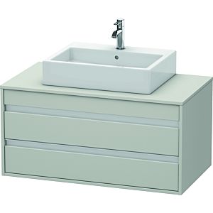 Duravit Ketho Waschtisch-Unterschrank KT665500707 100 x 42,6 x 55 cm, betongrau matt, für Aufsatzbecken mittig, 2 Schubkästen