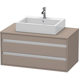 Duravit Ketho vanity unit KT665504343 100 x 42.6 x 55 cm, basalt matt, for Wash Bowls middle, 2 drawers
