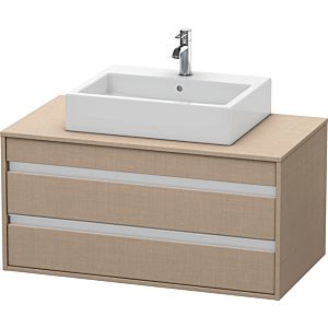 Duravit Ketho vanity unit KT665507575 100 x 42.6 x 55 cm, linen, for Wash Bowls middle, 2 drawers