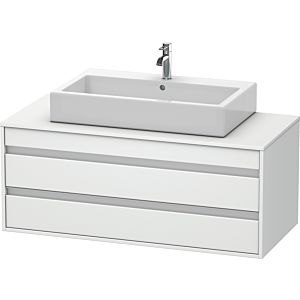Duravit Ketho meuble sous-vasque KT665601818 120 x 42,6 x 55 cm, blanc mat, pour Vasques  à poser milieu, 2 tiroirs
