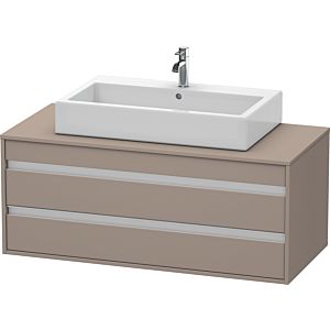 Duravit Ketho vanity unit KT665604343 120 x 42.6 x 55 cm, basalt matt, for Wash Bowls middle, 2 drawers