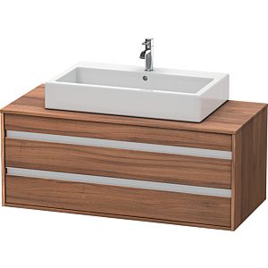 Duravit Ketho meuble sous-vasque KT665607979 120 x 42,6 x 55 cm, noyer naturel, pour Vasques  à poser milieu, 2 tiroirs