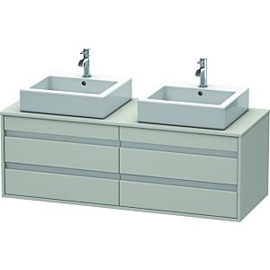 Duravit Ketho meuble sous-vasque KT6657B0707 140x55x49,6cm, pour Vasques  à poser , 4 tiroirs, découpe des deux côtés, gris béton mat