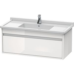 Ketho Duravit vasque KT666502222 100 x 45,5 cm, blanc brillant, 2000 coulissant, suspendu