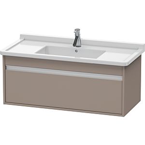 Duravit Ketho vanity unit KT666504343 100 x 45.5 cm, basalt matt, 2000 pull-out, wall-hung