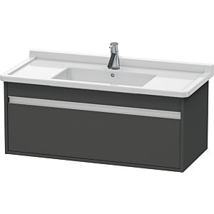 Duravit Ketho vanity unit KT666504949 100 x 45.5 cm, matt graphite, 2000 pull-out, wall-hung