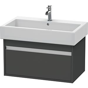 Duravit Ketho vanity unit KT668704949 75 x 44 cm, matt graphite, 2000 pull-out, wall-hung